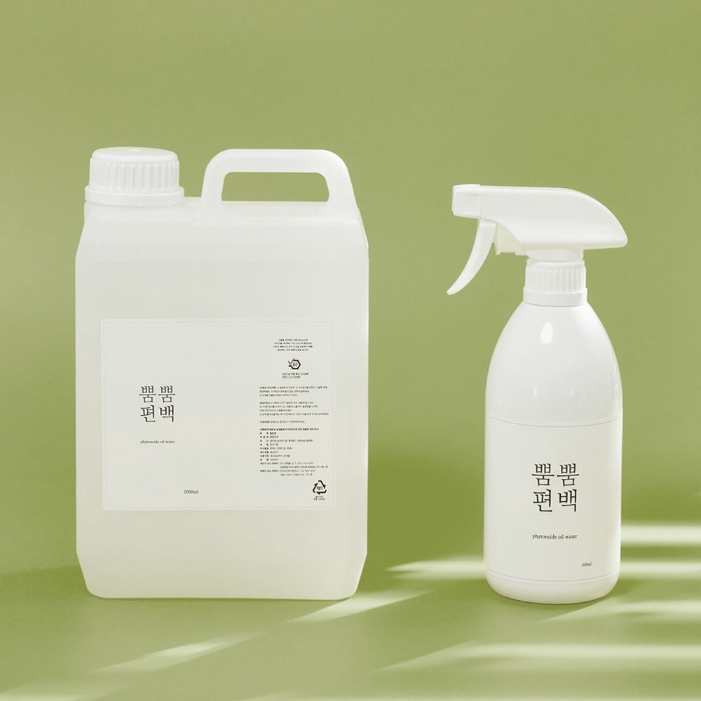 뿜뿜편백 3%천연편백오일함유 편백수 피톤치드 스프레이 2L+500mL 총용량2.5L
