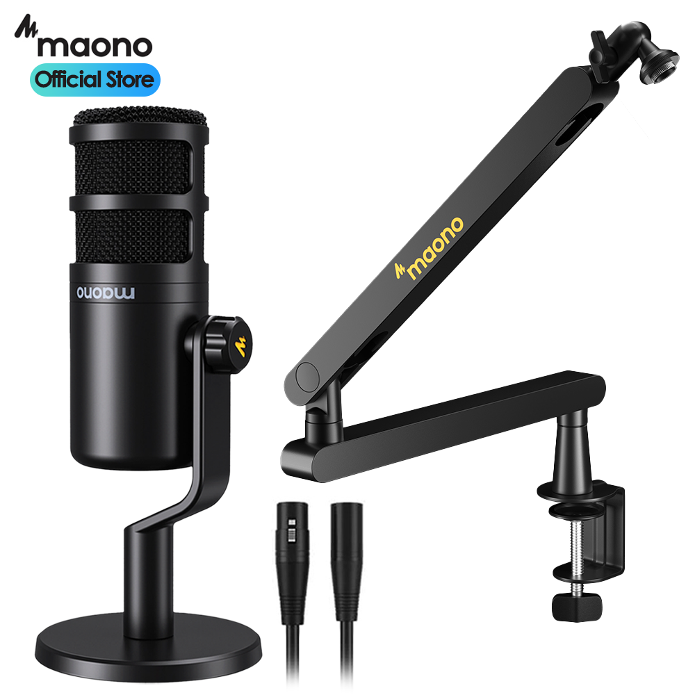 마오노 PD100 + BA92 팟캐스트 방송용 XLR 다이나믹 마이크 스탠드 패키지