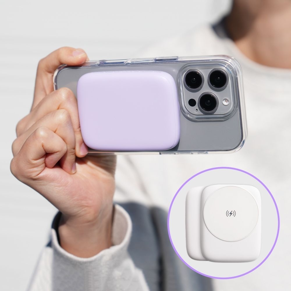[오늘출발] 아라리 페블 조약돌 컴팩트 사이즈 맥세이프 무선 보조배터리 4950mAh
