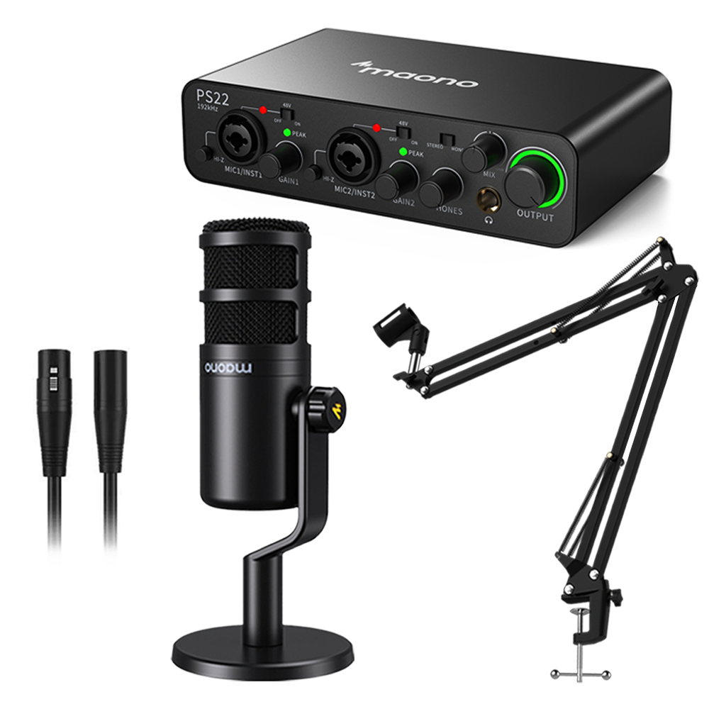 MAONO 마오노 PS22+PD100 1인 방송용 유튜브 틱톡 녹음용 오인페 올인원 패키지1