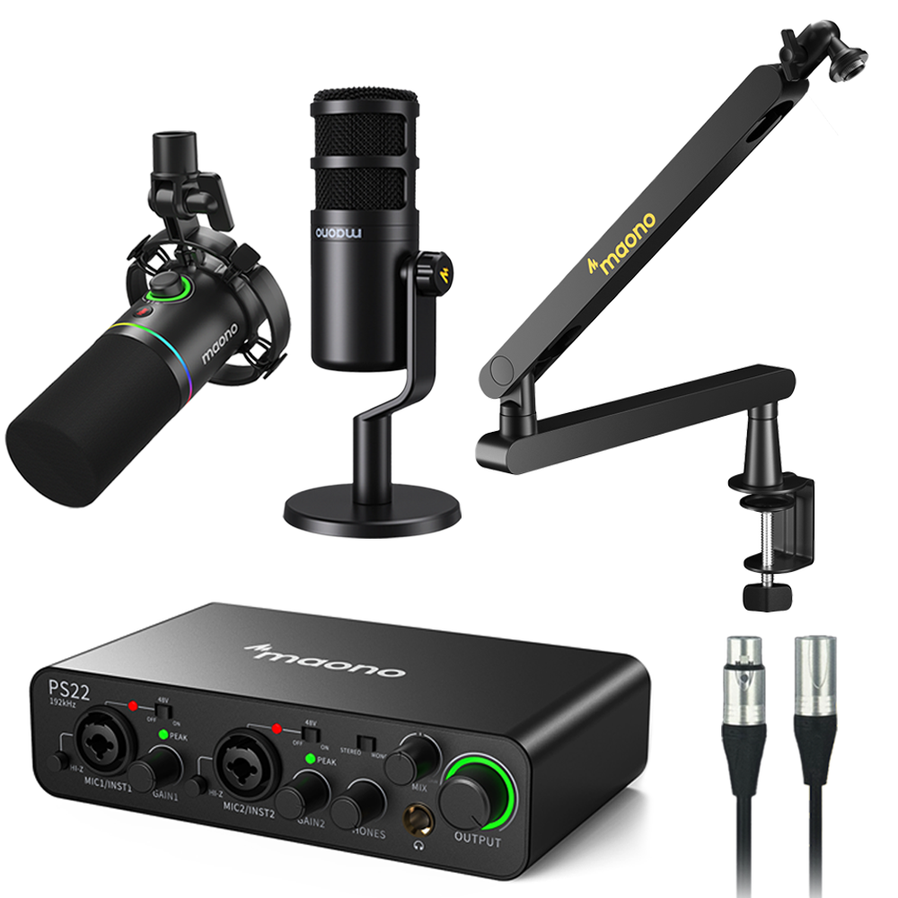 MAONO 마오노 PS22 라이브 2인 방송용 유튜브 틱톡 녹음용 오인페 마이크 올인원 패키지8