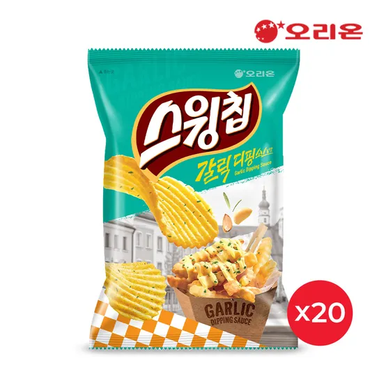 오리온 스윙칩 갈릭디핑(60g) x 20개