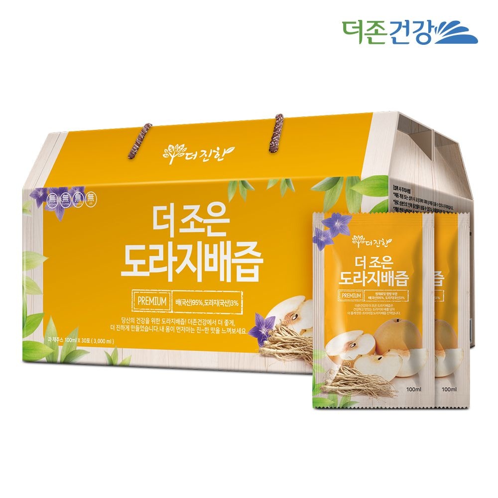 더존건강 더조은 도라지 배즙 100ml 30포 1박스