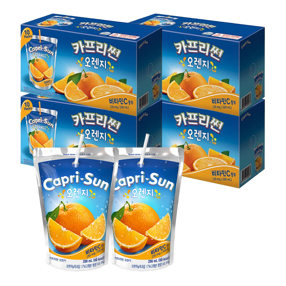 [오늘출발] 농심 카프리썬 오렌지 200ml X 40팩