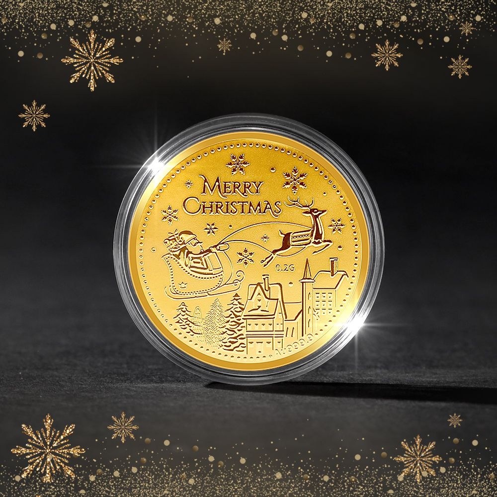 24k 해피 크리스마스나잇 순금코인 리본벨벳 선물세트
