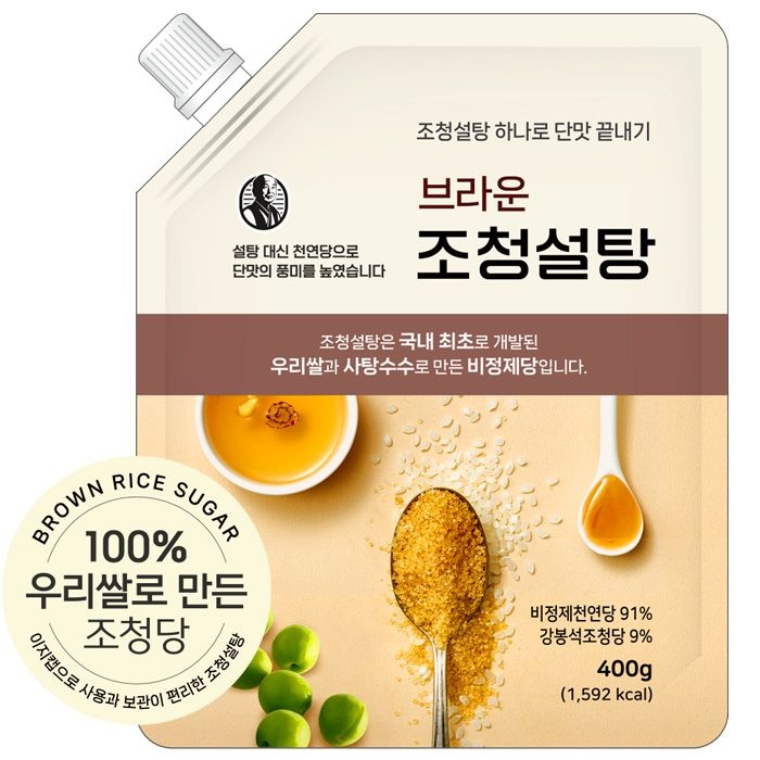 [오늘출발] 강봉석 브라운 조청설탕 400g / 대한민국 조청 식품명인 제32호 / 설탕 대용 천연당 100% 우리쌀로 만든 조청당
