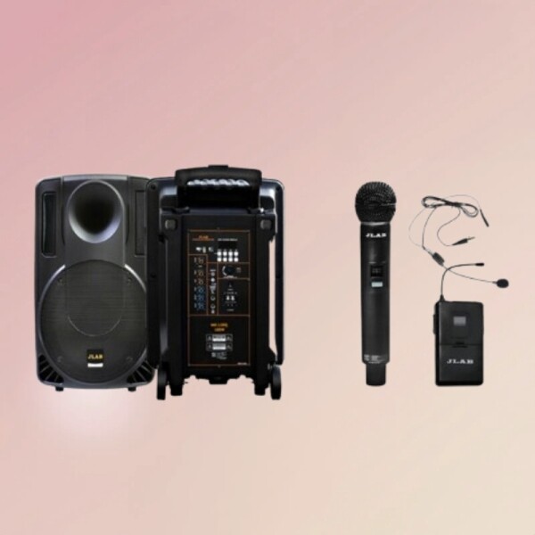 앰프리스 MK-130Q 블루투스 이동식앰프 스피커 8인치 180와트 핸드,헤드셋무선마이크 각각1대 버스킹