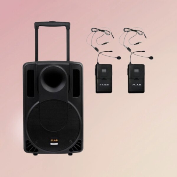 앰프리스 MK-130Q 블루투스 이동식앰프 스피커 8인치 180와트 헤드셋무선마이크 2대 행사용 버스킹 강의용