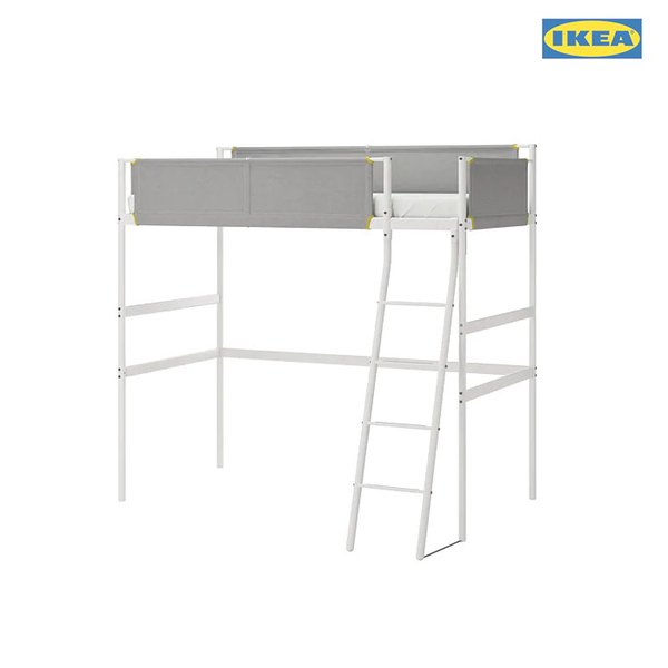 이케아 VITVAL 비트발 로프트 침대프레임 90x200cm+견면매트리스1개/이층침대