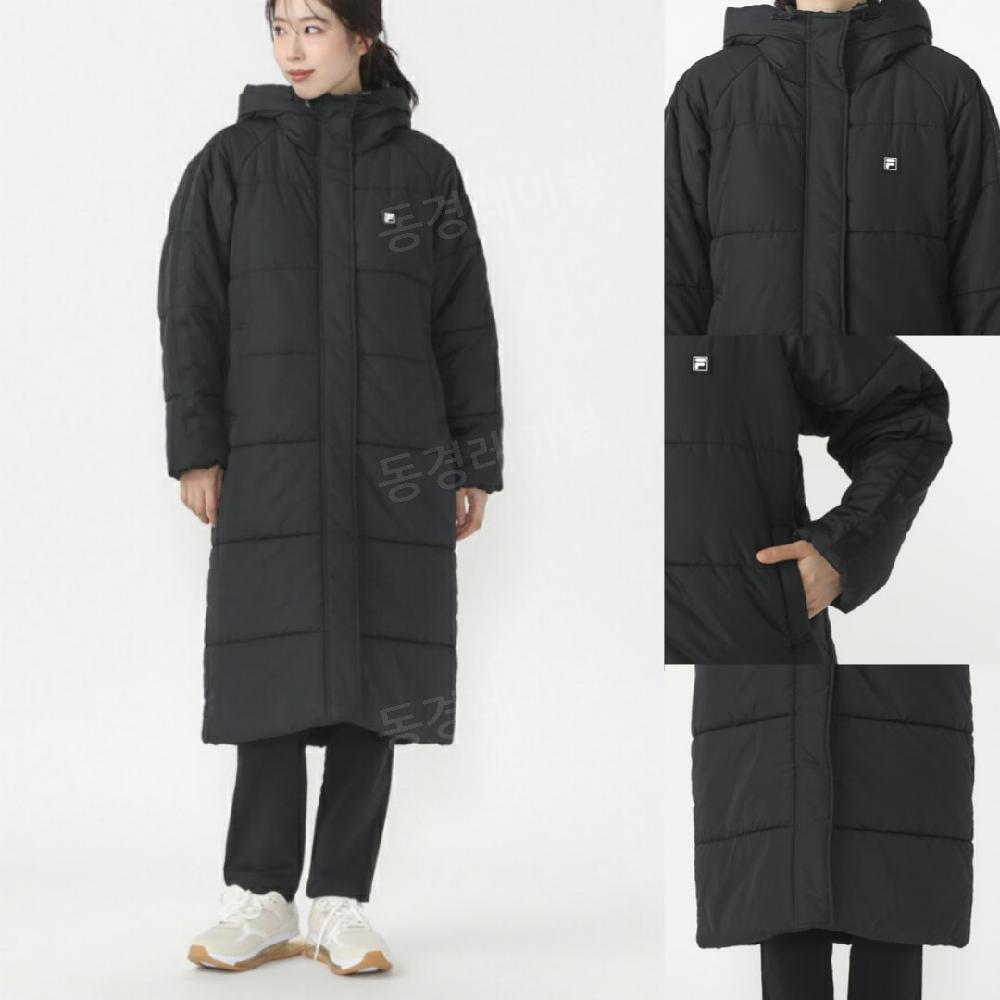 [해외] 휠라 여자 롱패딩 경량패딩 방수 벤치코트 퀼팅 점퍼 자켓 바람막이 24FW