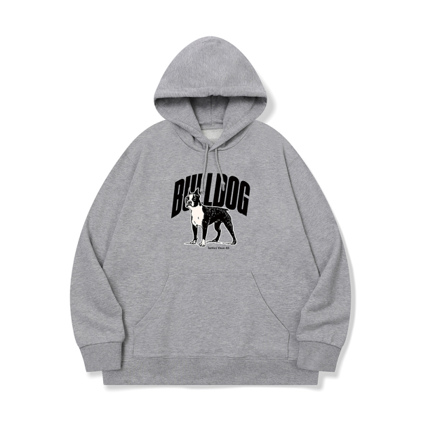 [패션플러스][베러댄88]bth44 불독 하면 맨션이지 그래픽 후드티