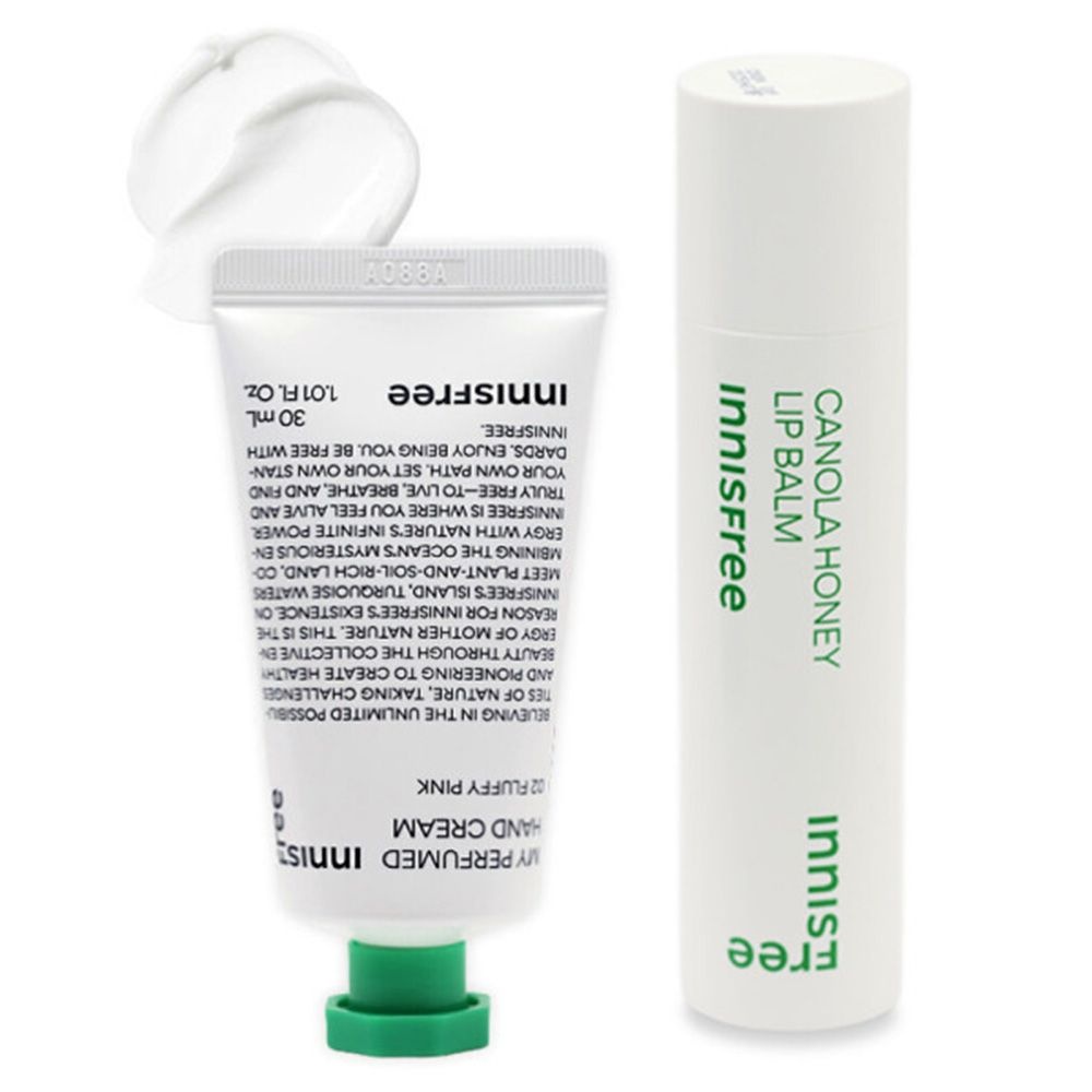 이니스프리 마이 퍼퓸드 핸드크림(02 플러피 핑크)+유채꿀 립밤