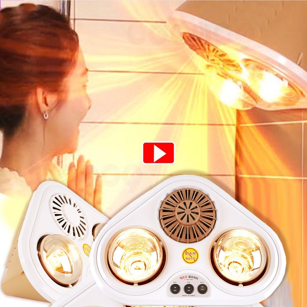 대동해모로 1초 발열 욕실 난방기+온풍기 히터 난로 벽걸이 화장실 무타공 방수 국산 절전형 순간 DD-1004H