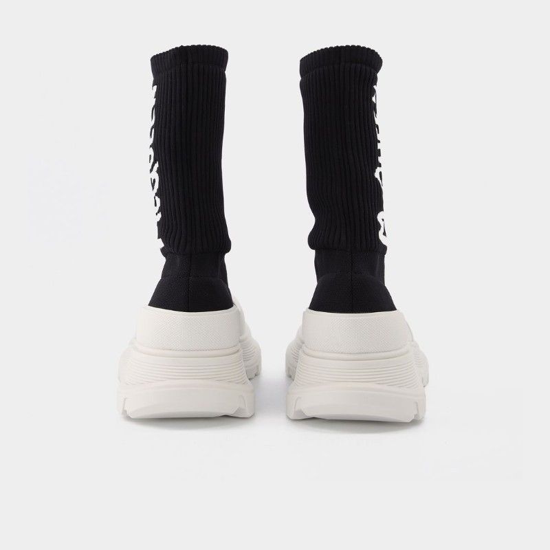 알렉산더 맥퀸 알렉산더맥퀸 트레드 슬릭 스니커즈 708096W4U51 BLACK/WHI/OF.WHI/B