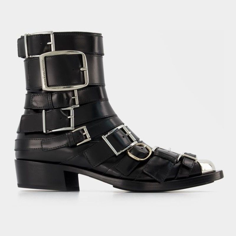 알렉산더 맥퀸 알렉산더맥퀸 부츠 718853WHSWD1081-41 1081 BLACK/SILVER
