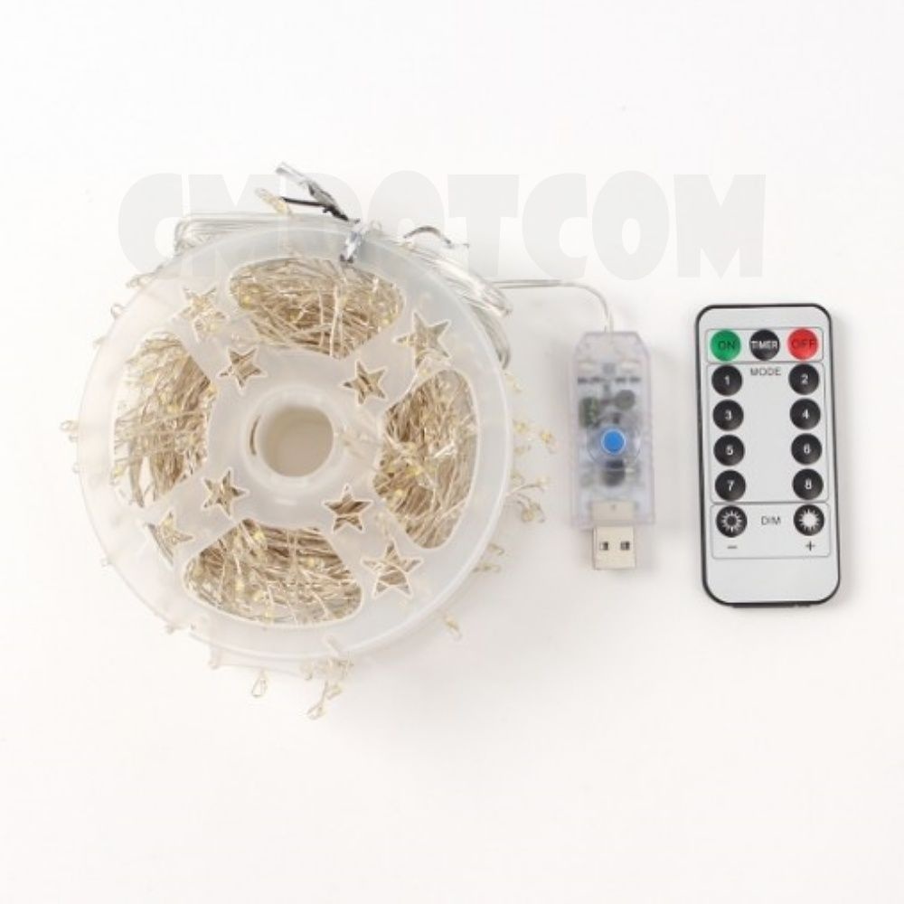 [CM협력사][오늘출발] 씨엠닷컴 LED 500구 실버선 USB 지네 전구(12.5M) 꼬마전구 가지전구 크리스마스트리전구세트