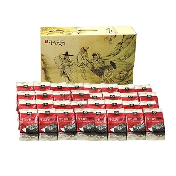 [늘바다수산][오늘출발] 원초함량 높은 도시락김 40봉 무료배송 본사직영 재래 식탁 광천김