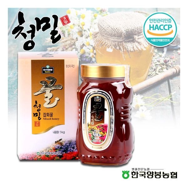 양봉농협 [양봉농협] 등급있는 청밀 야생화꿀 1kg/HACCP인증