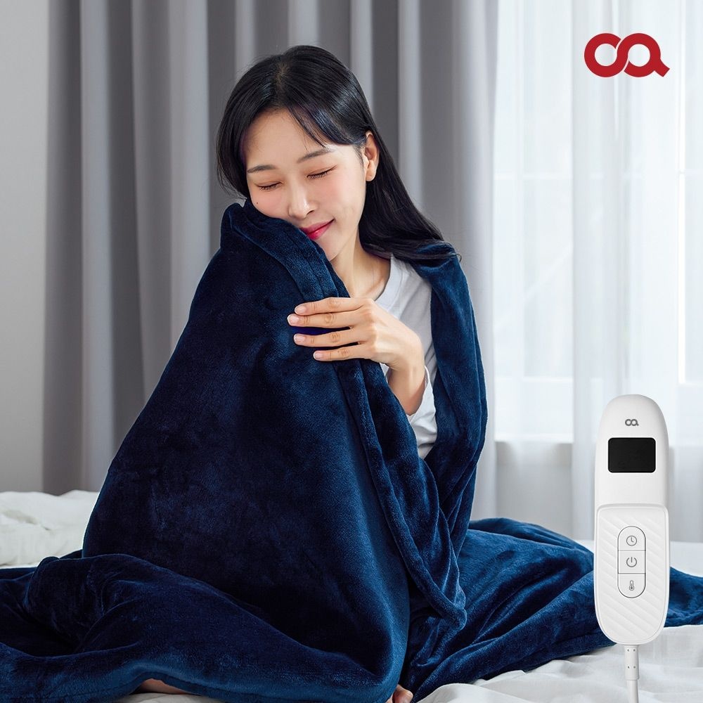 오아 포그밍 무릎 전기 담요 온열 극세사 캠핑 휴대용 사무실 차량용 타이머 온도 조절 전기요