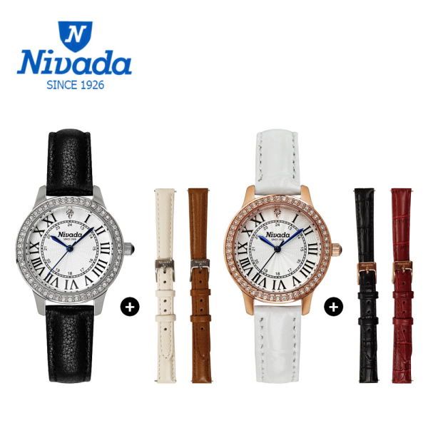 [니바다][NIVADA] 니바다 1 2 체인저블 여성용 가죽시계 2종중 택1 (3가지연출)