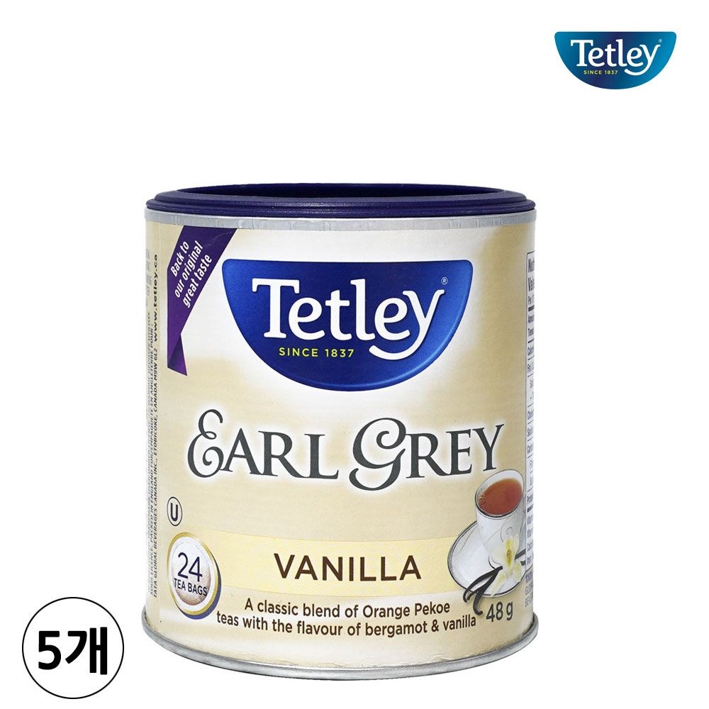 테틀리 얼그레이 바닐라 2g 24티 라운드티백 x 5개