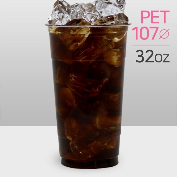 [카마코] PET 아이스컵 투명컵 32oz 107파이 955ml 대용량 1리터 아이스컵 (무료배송)