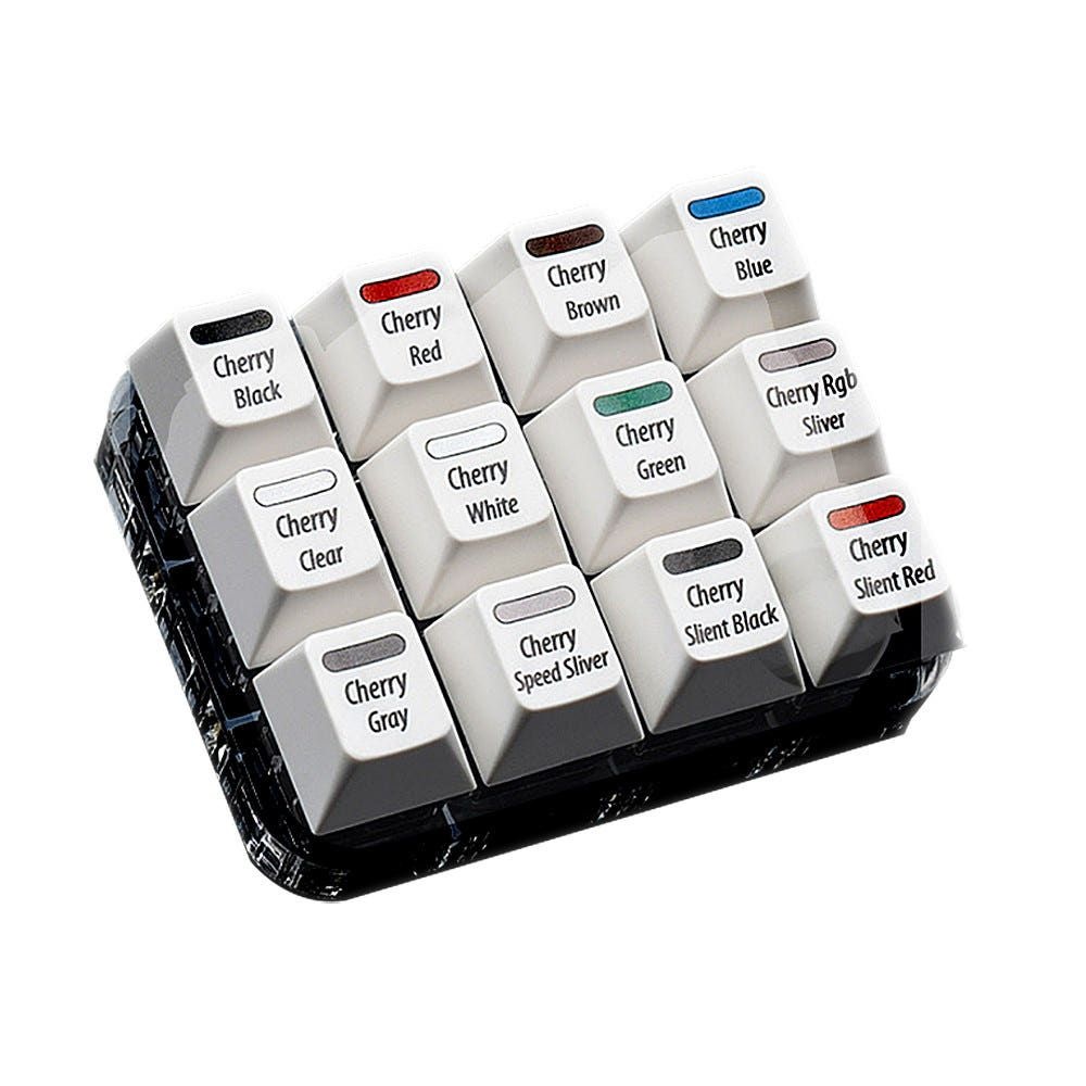 [오늘출발] 체리 축 MX 키보드 스위치 샘플러 / 12개 샘플 / 테스트 / 영문키캡버전