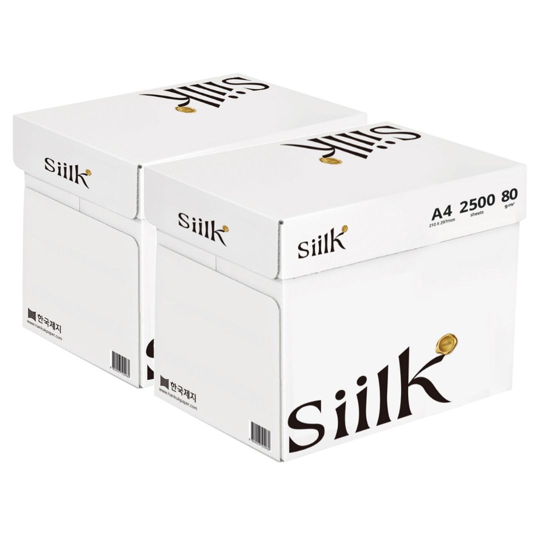 밀크 한국제지 실크 복사용지 Siilk A4 80g 2BOX(5000매)