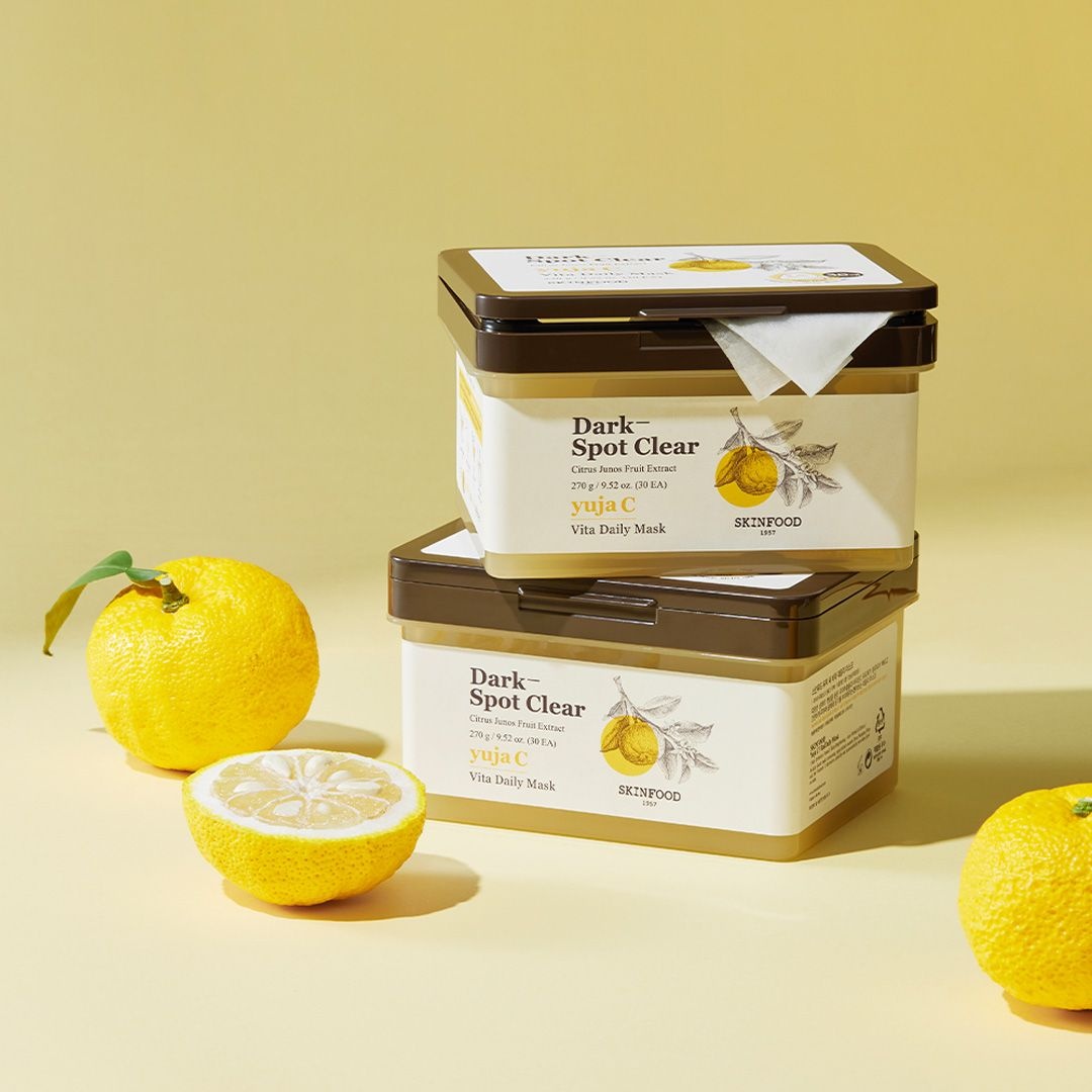 스킨푸드 뽑아쓰는 5분 퀵 마스크+미백톤업/ 유자 씨 비타 데일리 마스크 (30매) 증정 유자세럼 14ml*2