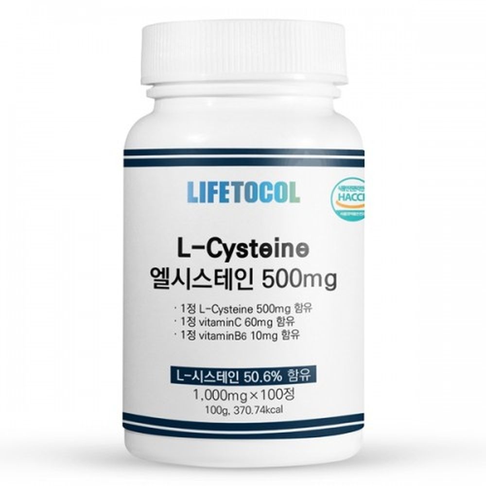 라이프토콜 엘시스테인 500mg 1 000mgx100정 엘시스테인 L시스테인 두짓타니교토