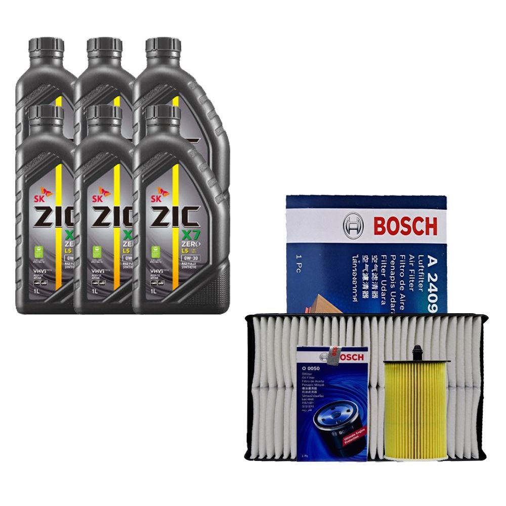 [오늘출발] SK지크 그랜저HG 3.0 가솔린 지크 제로 X7 LS 0W30(6L) 엔진오일+필터 세트 0050-2409