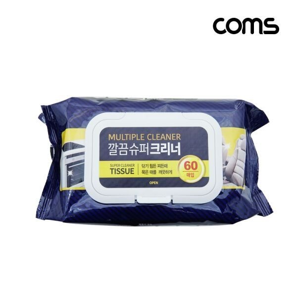 [제휴처][지오벤처스] 깔끔 슈퍼 크리너 60매 만능 물티슈