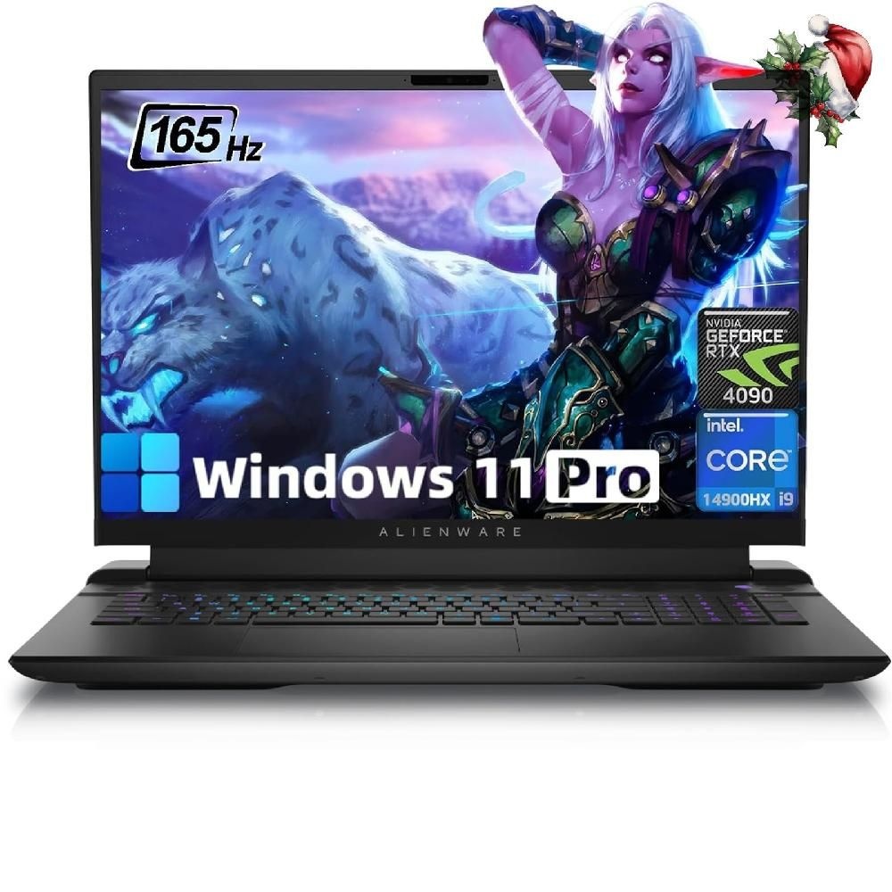 행복한올리비아 [해외] Dell Alienware M18 R2 게임용 노트북  18 QHD+ 165Hz Intel i9 14900HX GeForce RTX 4090 64GB DDR5 4TB SSD WiFi6 백라이트 키보드 Windows 1