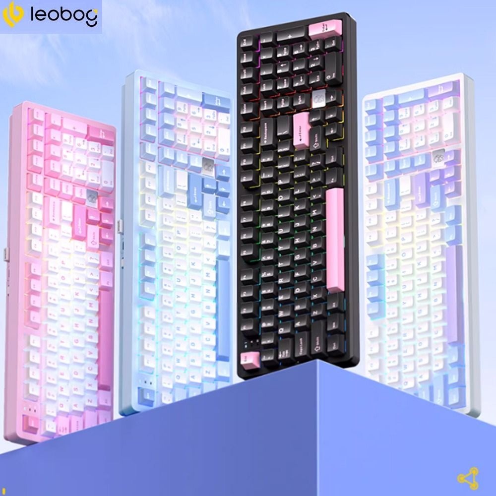 [해외] [최신버전] LEOBOG  Hi98pro 98프로 알루미늄 무선 기계식 키보드 CNC 3모드 Gasket구조 101키 8000mAh