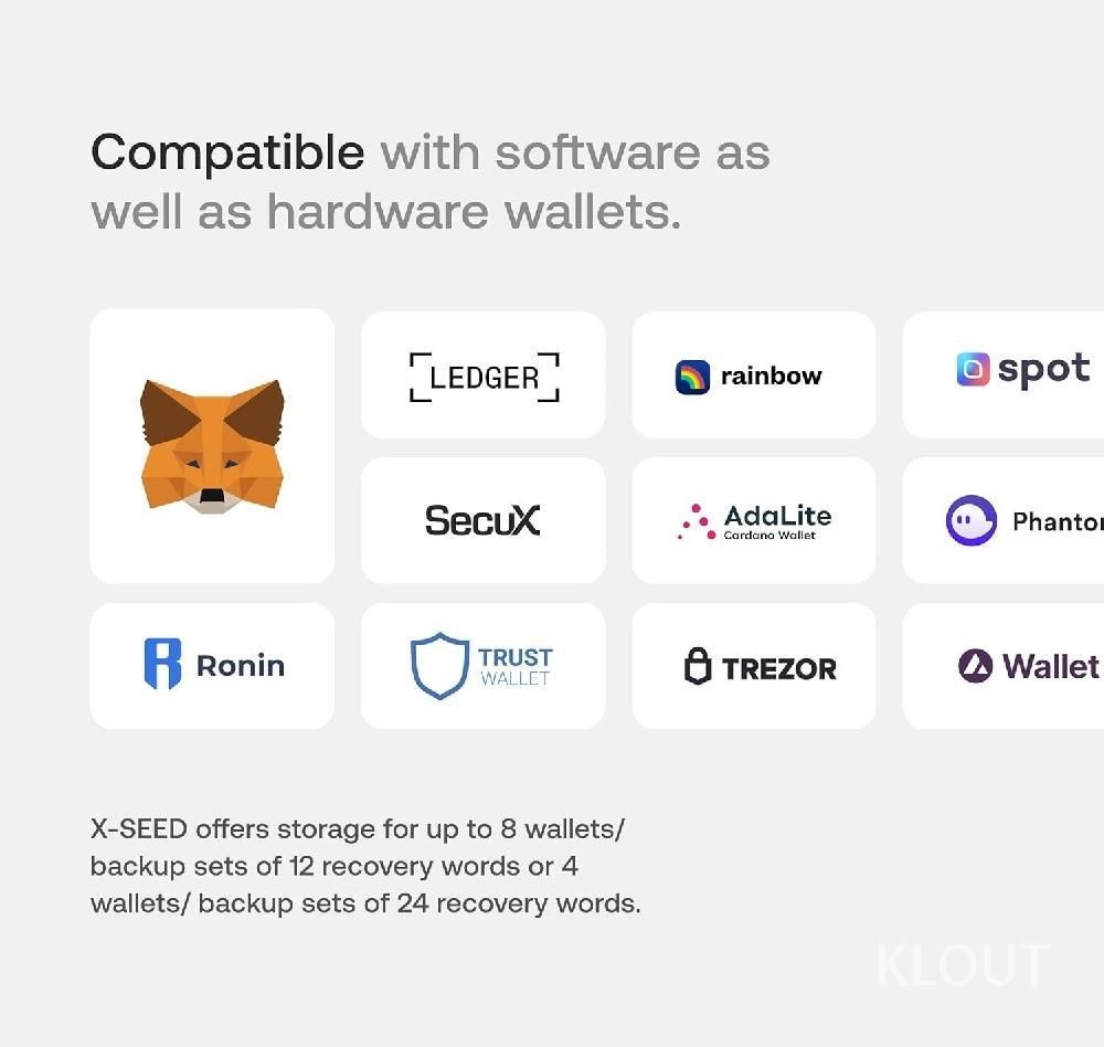 SecuX XSEED PRO Eco 비트코인지갑 암호화폐 시드저장스틸 Ledger Trezor 호환