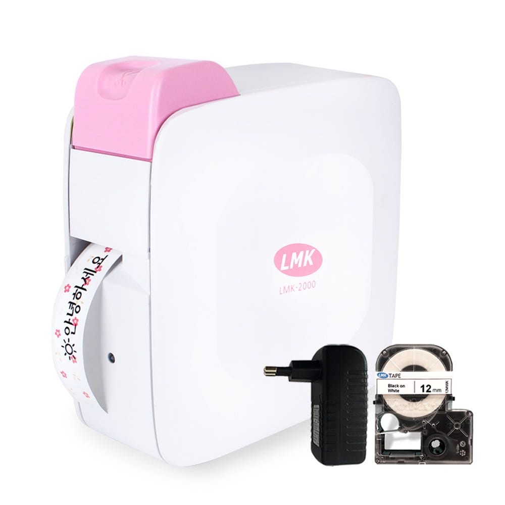 로드메일코리아 휴대용 무선 라벨프린터 LMK-2000PK 핑크