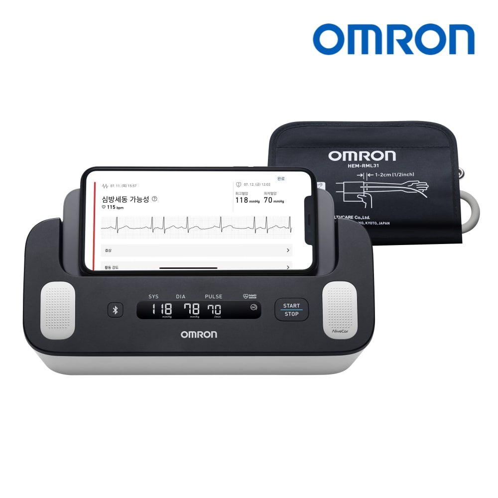 오므론 2in1 심전도 혈압계 컴플리트 HEM-7530T
