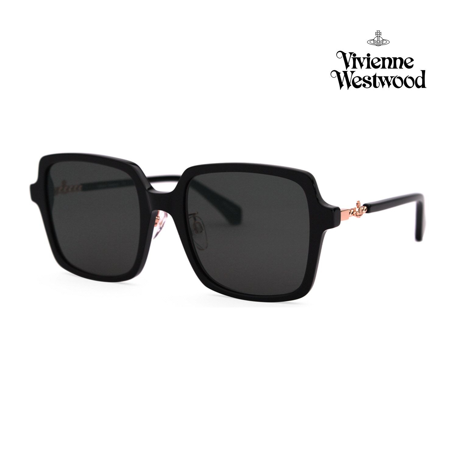 비비안웨스트우드 VW5075 001 공식수입 스퀘어 뿔테 오버사이즈 25년 신상품 명품 선글라스