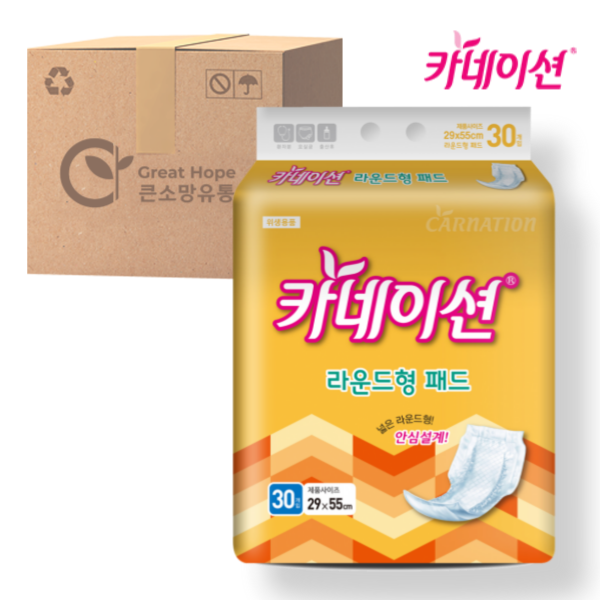 카네이션 속기저귀 라운드형 일반 30매 8팩