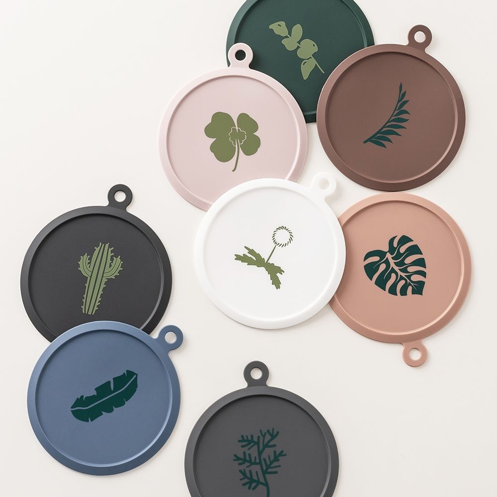 플라이토 국산 플라이토 실리콘 행잉 프린팅 원형 컵받침 10cm