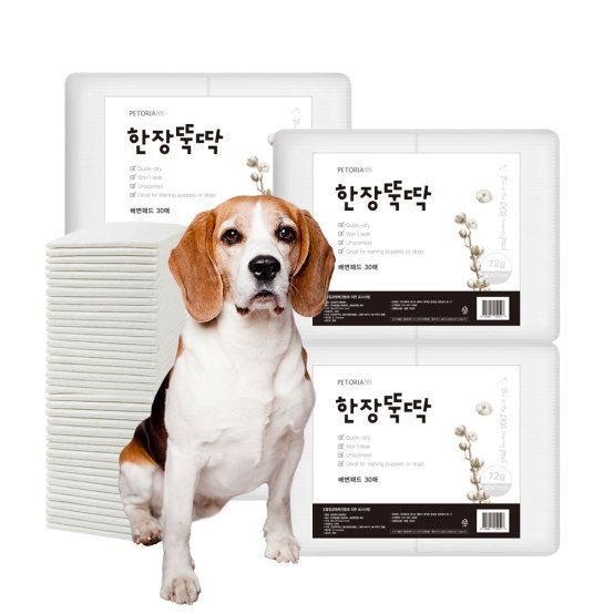 펫토리아 한장뚝딱 라이트 강아지 배변패드 대형 72g 120매