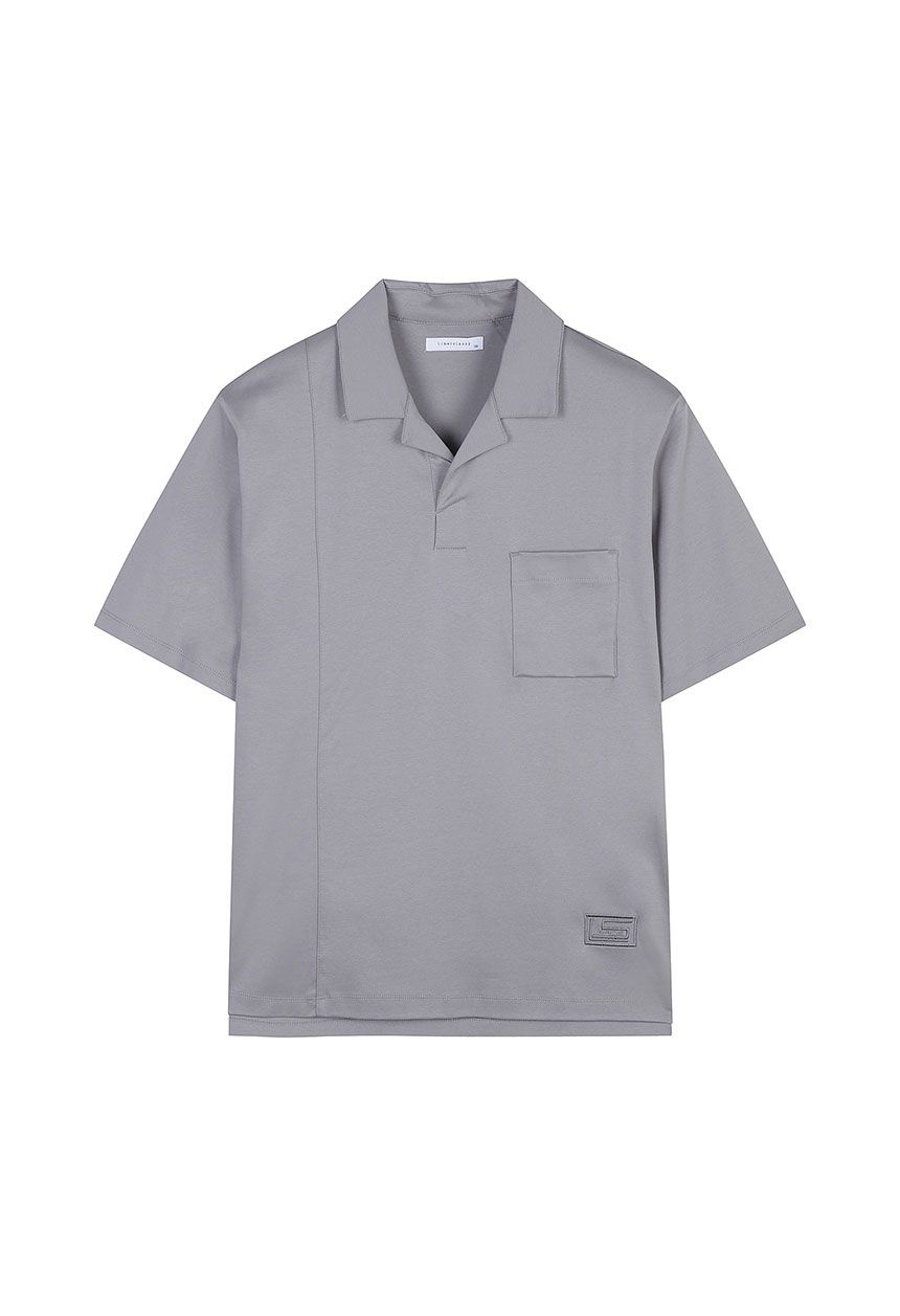 (주)파스토조 리버클래시 [23SS] LJS41196 그레이 세미오버핏 반팔 카라 티셔츠