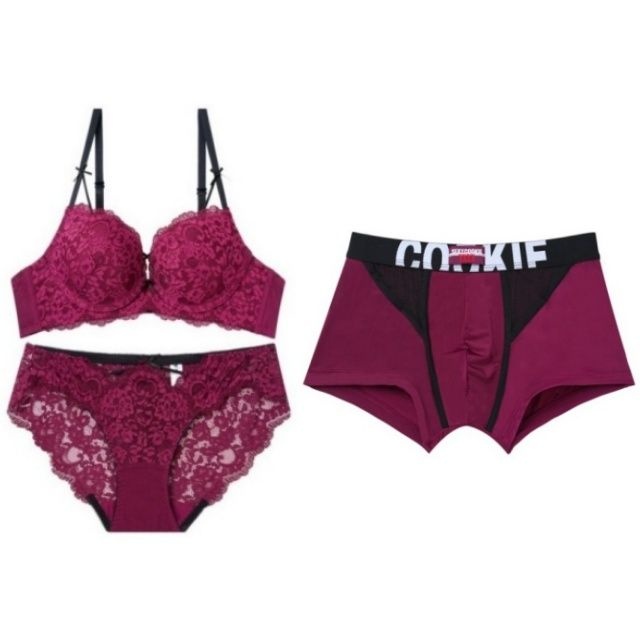 섹시쿠키 어텀 섹시 와인 브라 커플레이스세트 