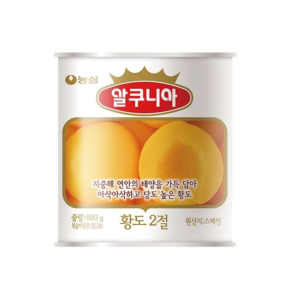 [오늘출발] [농심]알쿠니아 황도 복숭아 통조림 850g