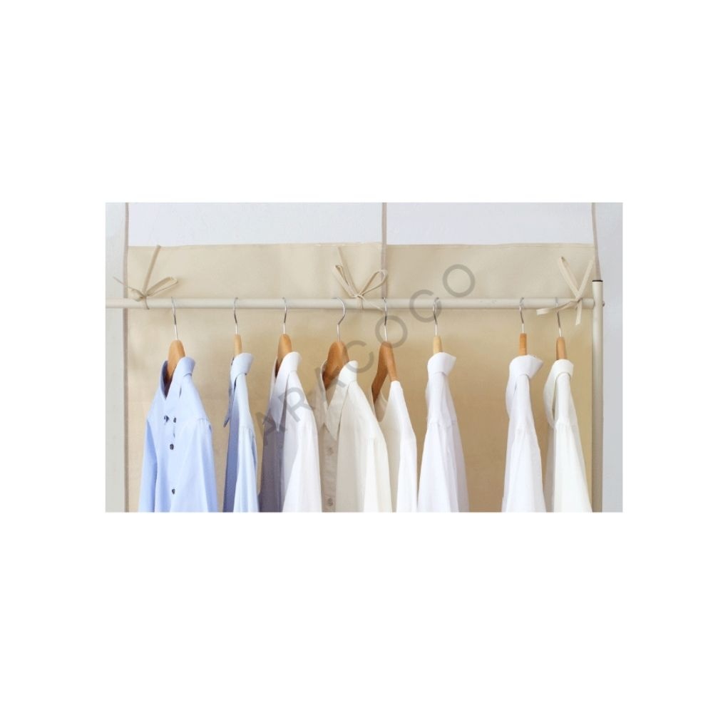 [(주)유아이티통상]아코 AB스토리지 코튼 브라운 행거커버 베이직 옷보관커버 부직포커버 다용도옷커버