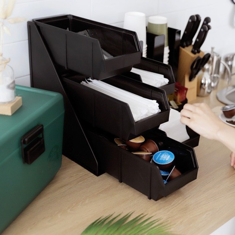 HICKIES 히키스 매장 무인카페 오피스 탕비실 냅킨 빨대 cafe 3단 카페 디스펜서