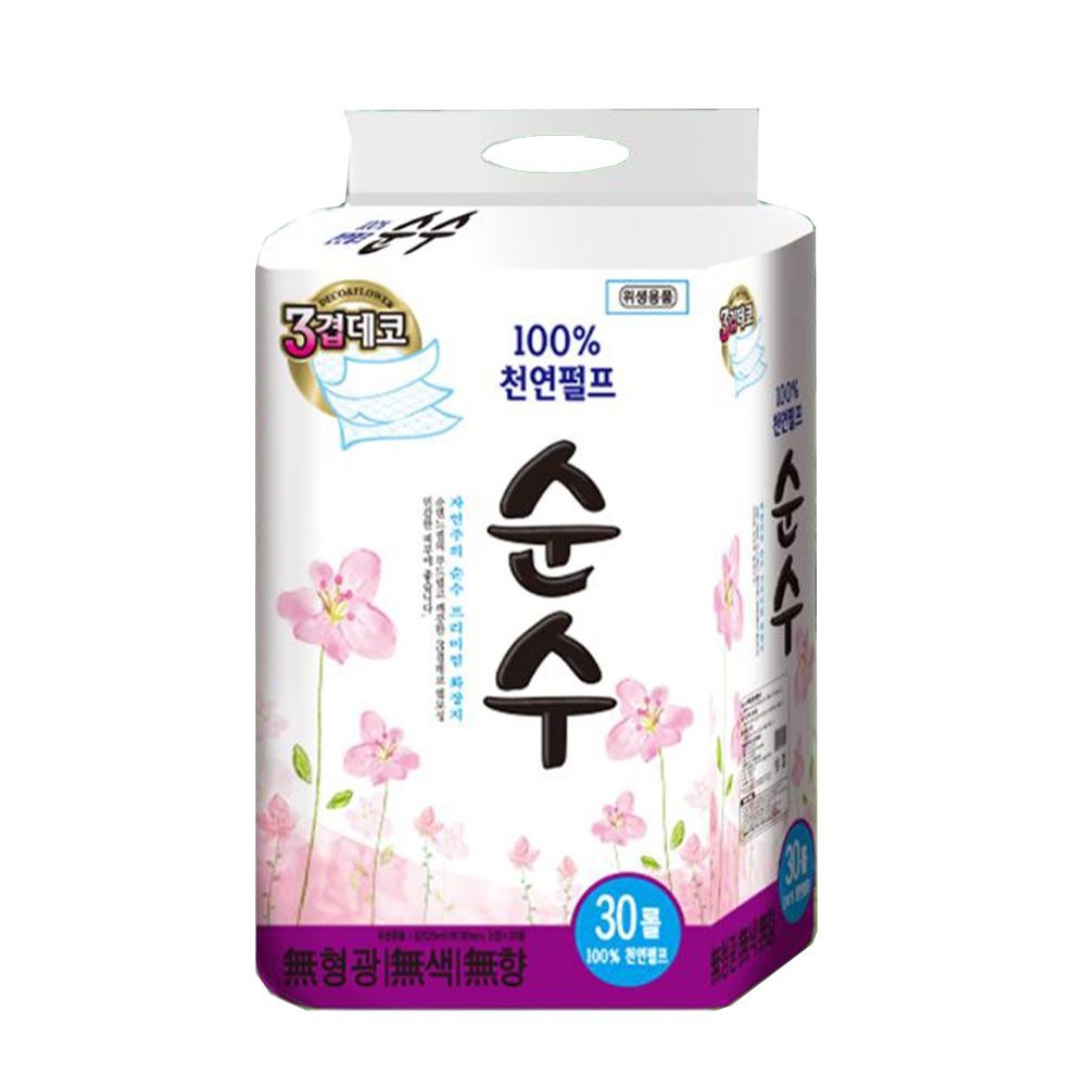 협력사 미래생활 순수 자연을 그대로 담은 펄프 3겹 화장지 25m 30롤