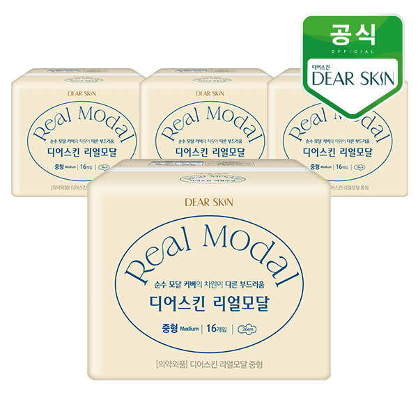 디어스킨 리얼모달 중형 16P x 4팩