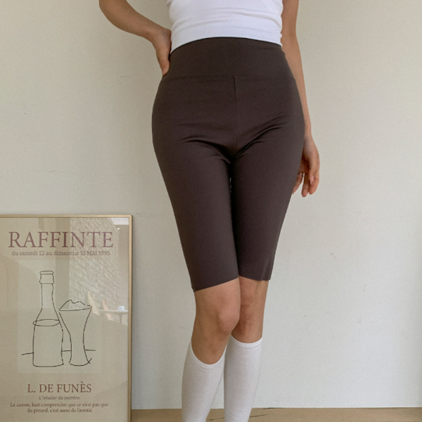 다아이템 [패션플러스][다잇템]여자 홈트레이닝 바이커팬츠 하프 레깅스