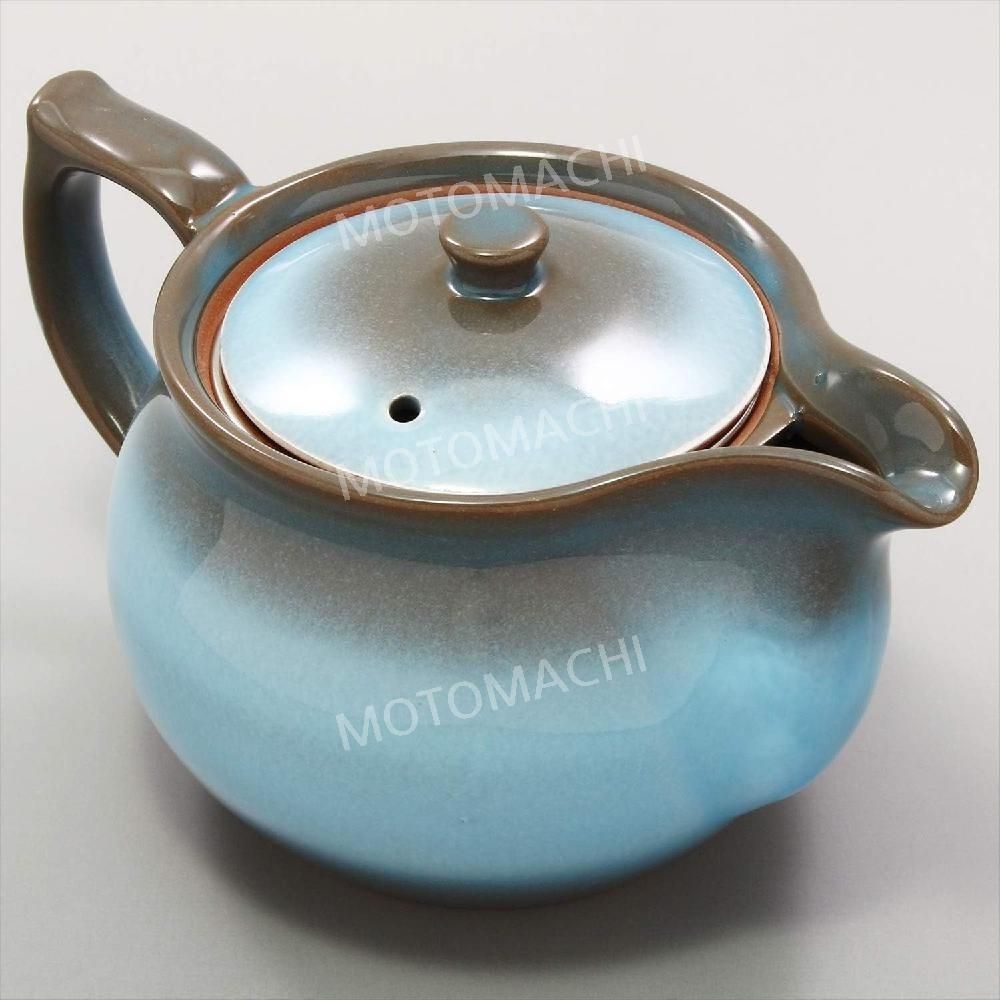 상세참조 [해외] 일본 미노도자기 이치큐 도자기티팟 블루컬러 500-27